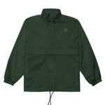 Basic Unisex Windbreaker Forest Green Front 697091d14f3e1 150x150