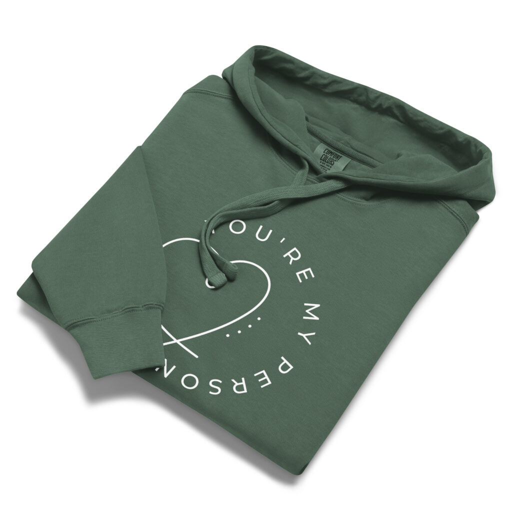 Unisex Garment Dyed Hooded Sweatshirt I Comfort Colors 1567 Blue Spruce Front 69609dd276b11 1024x1024