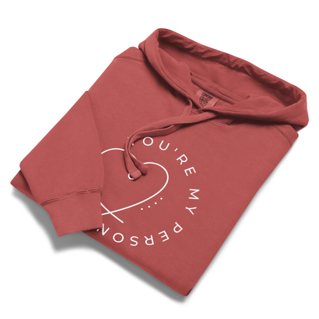 Unisex Garment Dyed Hooded Sweatshirt I Comfort Colors 1567 Crimson Front 69609dd276ba8 1024x1024