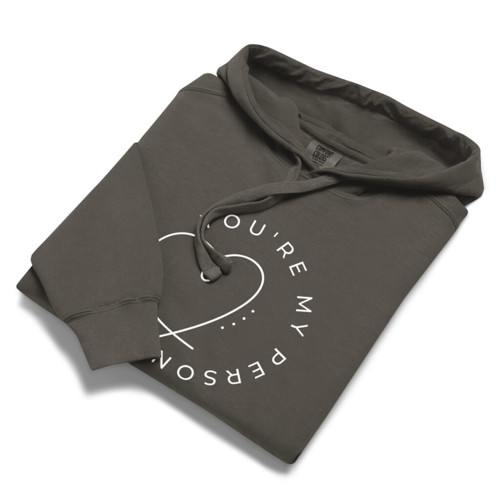 Unisex Garment Dyed Hooded Sweatshirt I Comfort Colors 1567 Pepper Front 69609dd276dd8 1024x1024