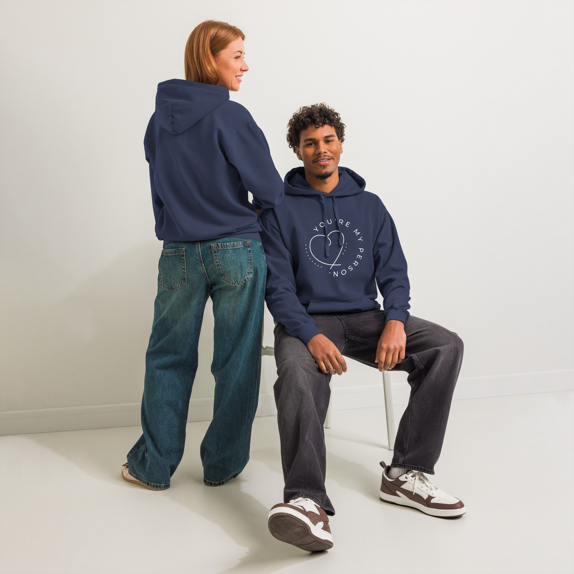 Unisex Garment Dyed Hooded Sweatshirt I Comfort Colors 1567 True Navy Front 69609dd278185