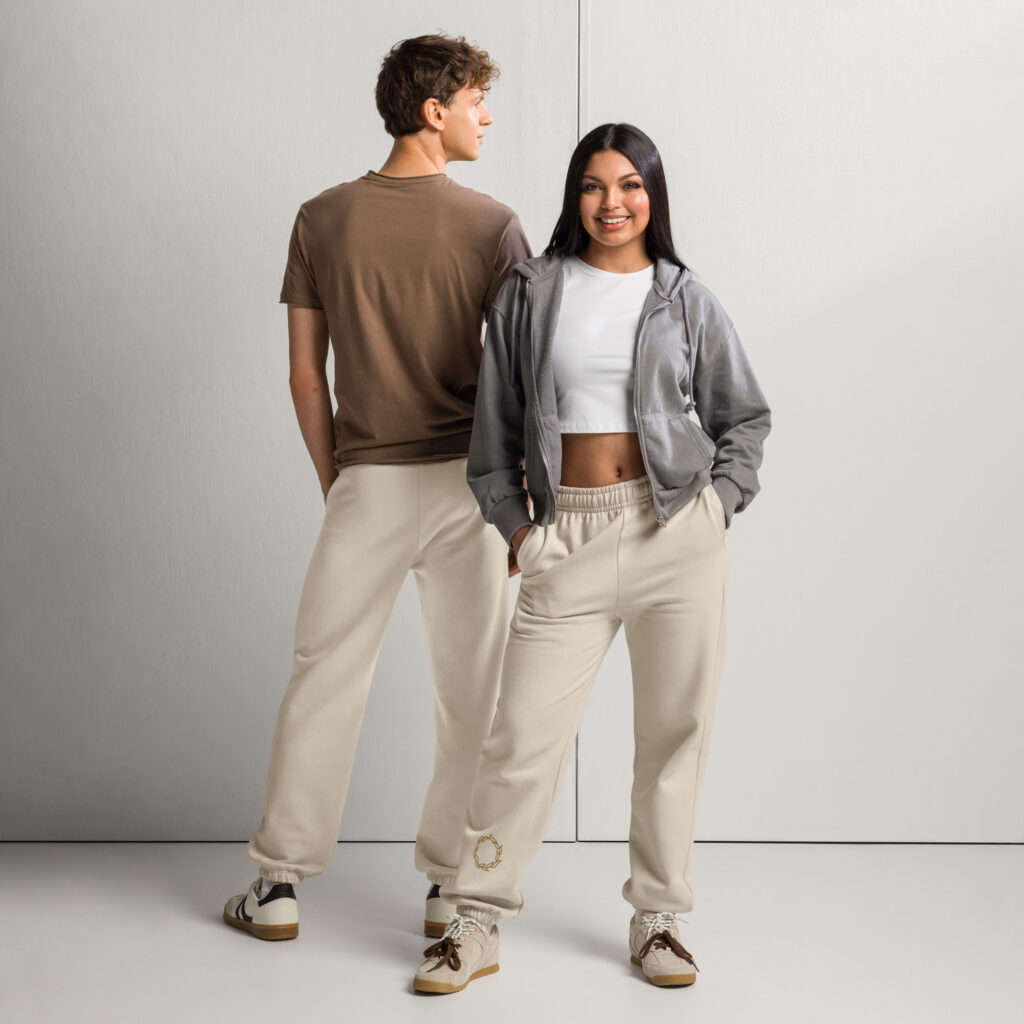 Unisex Heavyweight Sweatpants Dust Front And Back 698325b0d37a6 1024x1024